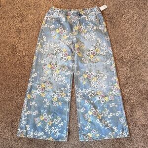 GAP Kids Floral Jeans - Blue with Multicolor Flowers